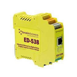 Brainboxes ED-538 alimentación del relé Amarillo (Brainboxes Ethernet to DIO 4 D ED-538)