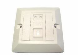 Cables Direct UT-8801 placa de pared y cubierta de interruptor Blanco (CDL CAT6 Faceplate+Module+Blanks)