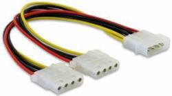 DeLOCK Y-Cable Power > 2x 4pin Molex 0,11 m (Delock - strÃ¸m-splitter - 4-PIN intern)