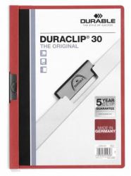 Durable Duraclip 30 archivador PVC Rojo, Transparente (Durable DURACLIP 30 A4 Folder Red [25])
