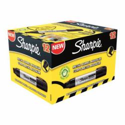 Sharpie Magnum marcador permanente Negro 12 pieza[s] (Sharpie S0949850 Metal Barrel Magnum large Chisel Black Pack of 12)