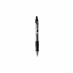 BIC 829157 bolígrafo Negro Bolígrafo de punta retráctil con pulsador 12 pieza[s] (BIC Velocity Black Gel Rollerball Grip Retractable Pack of 12)