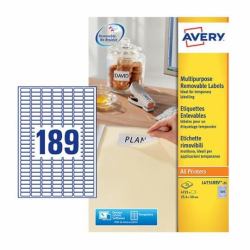 Avery Etiquetas Mini Removibles Blancas (Avery - etiketter - 4725 etikette[r] -)