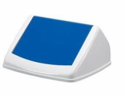 Durable 1801574014 papelera Rectangular De plástico Azul (Durable DURABIN 40L Flip Lid Blue)