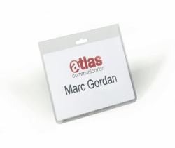 Durable 813519 insignia/pase Placa identificativa PVC 20 pieza[s] (Durable Name Badge ID Card Holders with Insert Cards PK20 60x90mm)