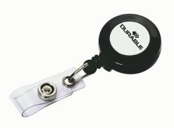 Durable 8152-58 Plástico 10 pieza[s] (Durable Secure Retractable Clip Badge Reel for ID Cards PK10 Black)
