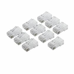connektgear 31-2001 cavo di collegamento RJ45 Trasparente, Bianco (RJ45 CAT6 CRIMP END PLUGS 50U - PACK OF 10)