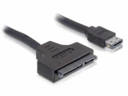 DeLOCK SATA cable, 0.5m cavo SATA 0,5 m eSATAp Nero (DeLOCK Power Over eSATA kabel - 50 cm)