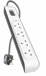Belkin BSV400AF2M limitador de tensión Blanco 4 salidas AC 2 m (BELKIN 4 OUTLET SURGE STRIP - - 2M)