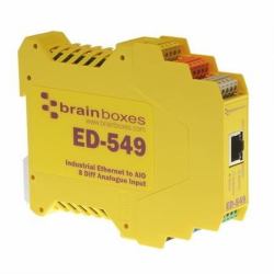 Brainboxes ED-549 Ethernet to 8 Analogue Inputs + Serial Gateway módulo digital y analógico i / o Analógica (Brainboxes Ethernet to 8 x IO ED-549)