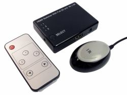 Cables Direct HD-SWTC433 interruptor de video HDMI (CDL 3 Port HDMI Switch with Remote)
