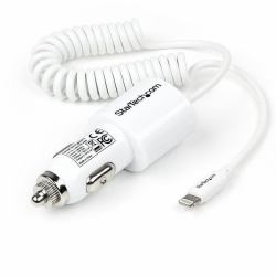 StarTech.com Cargador de Coche con Conector Lightning de Apple y Puerto USB 2.0 de Carga - Alto Poder 21 Watt / 4,2 A (DUAL IPAD CAR CHARGER - 2 PORT - LIGHTNING AND USB - 21W / 4.2A)