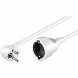 Microconnect PE140500W prolunghe e multiple 5 m Bianco (Schuko power extension M-F 5m - Type F CEE 7/7-Type F CEE 7/4 - 3Gx1.5MM2, 16A, 250V, White - Warranty: 300M)
