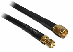 DeLOCK 2m SMA m/f cavo coassiale CFD200 Nero (Delock CFD200 Low Loss - forlÃ¦ngerkabe)