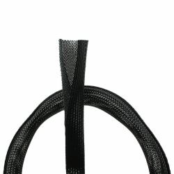 LogiLink KAB0006 pasacables Negro (Cable sleeve [Hook and Loop], - PET, OD: 32 mm, black, 1.8 m - Warranty: 12M)