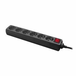 LogiLink LPS202B base múltiple 1,4 m 6 salidas AC Negro (Outlet Strip, 6 safety - sockets, w/ switch, black - Warranty: 12M)