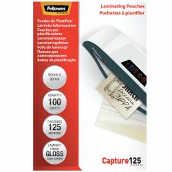 Fellowes 5397402 pellicola per plastificatrice 100 pz (Laminat Pouch 60x90mm 125MIC 100pk)