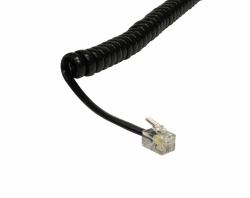 Cables Direct RJ-10, 5m Nero (CDL 5m Coiled Handset Cord - Black)