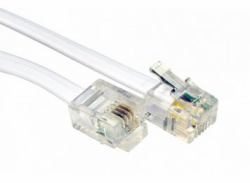 Cables Direct RJ11 - RJ11, 1m Blanco (CDL 1m RJ11 to RJ11 Modem - Wh)