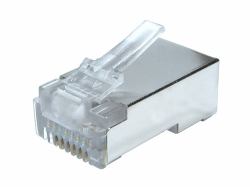 Cables Direct UT-195BGD cavo di collegamento RJ-45 Argento (CDL Shielded RJ45 Plug [Bag of 100)
