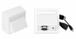 Vivolink WI221260 toma de corriente HDMI + USB A + 3,5mm Blanco (Wall HDMI, USB + AUD 3,5mm - . - Warranty: 12M)