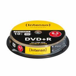 Intenso 1x10 DVD+R 8.5GB 8x Double Layer printable 8,5 GB DVD+R DL 10 pieza[s] (Intenso DVD+R 8.5GB, 8x Speed, DL, Printable Cake Box 25)