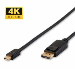 Microconnect DP-MMG-100MB DisplayPort cable 1 m Mini DisplayPort Black (4K Mini Displayport to - Displayport Cable 1m 1.2v - Black, Resolution : 4K*2K@60Hz, Gold-plated connectors - Warranty: 300M)