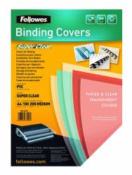 Fellowes 5376001 cubierta A4 PVC Transparente 100 pieza[s] (Fellowes 5376001 PVC COVER A4 150 MICRONS CLEAR 100 PK)