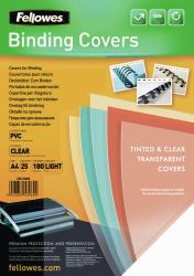 Fellowes 5380001 cubierta A4 PVC Transparente 25 pieza[s] (Fellowes PVC Cover A4 180 micron Clear)