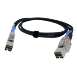 QNAP CAB-SAS05M-8644 cavo Serial Attached SCSI [SAS] 0,5 m Nero (MINI SAS CABLE SFF-8644 0.5M,Mini SAS cable SFF-8644, 0.5m)