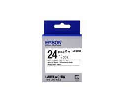 Epson Cinta estándar - LK-6WBN estándar negra/blanca 24/9 (TAPE - LK-6WBN STD BLK-/WHT 24/ - LK-6WBN BLACK/WHITE 24MM [9M])