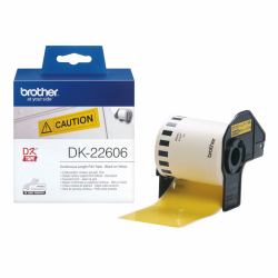 Brother DK-22606 cinta para impresora de etiquetas Negro sobre amarillo (CINTA CONTINUA AMARILLA ANCHO - 62MM LONGITUD 15.24M)