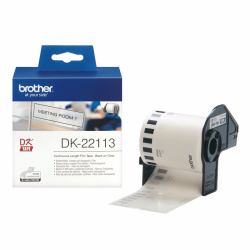 Brother DK-22113 cinta para impresora de etiquetas Negro sobre transparente (DK CONTINUOUS LABELS COLORLESS - F/ QL-500/550 FILM 15.24M 62MM)