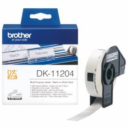 Brother DK-11204 cinta para impresora de etiquetas Negro sobre blanco (DK SINGLE LABLE ROLLS - F/ QL-500/550 400PCS/RL 17X54MM)
