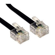Cables Direct 88BT-107.5K cable telefónico 7,5 m Negro (CDL 7.5m RJ11 to RJ11 Modem Black)