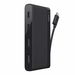 Belkin F4U090btBLK 5000 Mbit/s Negro (4-PORT USB-C TRAVEL HUB - 2XUSB A/2XUSB C BLACK)
