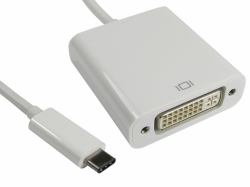 Cables Direct USB3C-DVICAB adattatore grafico USB 1920 x 1080 Pixel Bianco (CDL 15CM USB TYPE C M - DVI F ADAP)