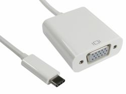 Cables Direct USB3C-VGACAB adattatore grafico USB 2048 x 1152 Pixel Bianco (CDL 15CM USB TYPE C M - VGA F ADAP)