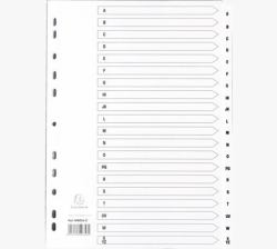 Exacompta MWDA-ZZ divisor Caja de cartón Blanco (Exacompta Mylar Printed 160 GSM Indices A4 20 Part A to Z Letter Tabs)