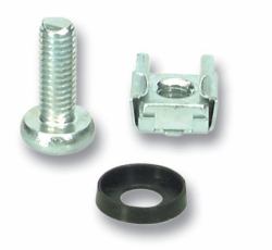 Microconnect CABSHENUTS abrazadera para cable Acero inoxidable 1 pieza[s] (Set of Cage Nuts 20 x M6 - 20 x cage nuts M6 20 x washer - M6 plastic, 20 x screw M6 x 20 mm - Warranty: 12M)