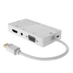 Microconnect MDPDVIHDMIVGAAA base para portátil y replicador de puertos Mini DisplayPort Blanco (Mini DP to DVI/HDMI/VGA/Audio - for MacBook Pro iMac Surface - white, resolution: 1920 x 1080P - Wa...