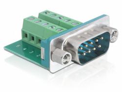 DeLOCK Sub-D 9-p M 9-p D-Sub M Verde, Argento (Delock - seriel adapter - 10-pins term)