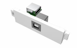 Vision TC3 USBB toma de corriente USB Blanco (Modular AV faceplate component - USB B [on front] to A module - A type socket on the rear and square B type socket on the front - USB 3.0 backward comp...