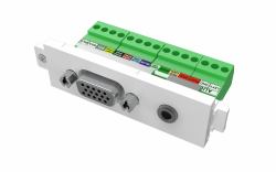 Vision TC3 VGAF3.5MM toma de corriente VGA + 3,5 mm Blanco (Modular AV faceplate component - VGA and minijack module - female 15-pin VGA and minijack socket for audio on front - bare-wire phoenix c...