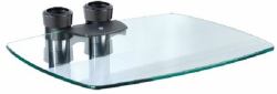 Unicol VGSB estante para equipo av Negro Vidrio (VS SERIE GLASS SHELF - 40CM X 50CM BLACK)