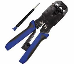 Equip 129404 crimpadora Herramienta para prensar Negro, Azul (Equip Crimping Tool Professional RJ11/12/45 Connector [1Year warranty])