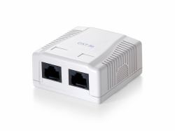Equip 235212 toma de corriente RJ-45 Blanco (2-Port Cat.6 Surface Mount Box - Warranty: 12M)