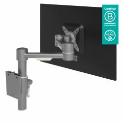 Dataflex Viewmate Plata (Dataflex Viewmate single monitor arm - silver - wall mount - height and depth adjustment [5Years warranty])
