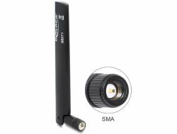 DeLOCK 88571 antenna di rete Antenna omnidirezionale RP-SMA 3 dBi (Delock LTE SMA antenna with flexible j)