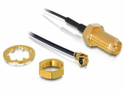 DeLOCK RP-SMA WL antenna I-PEX M / RP-SMA F Negro (Delock HF Antenna Connection for Insta)